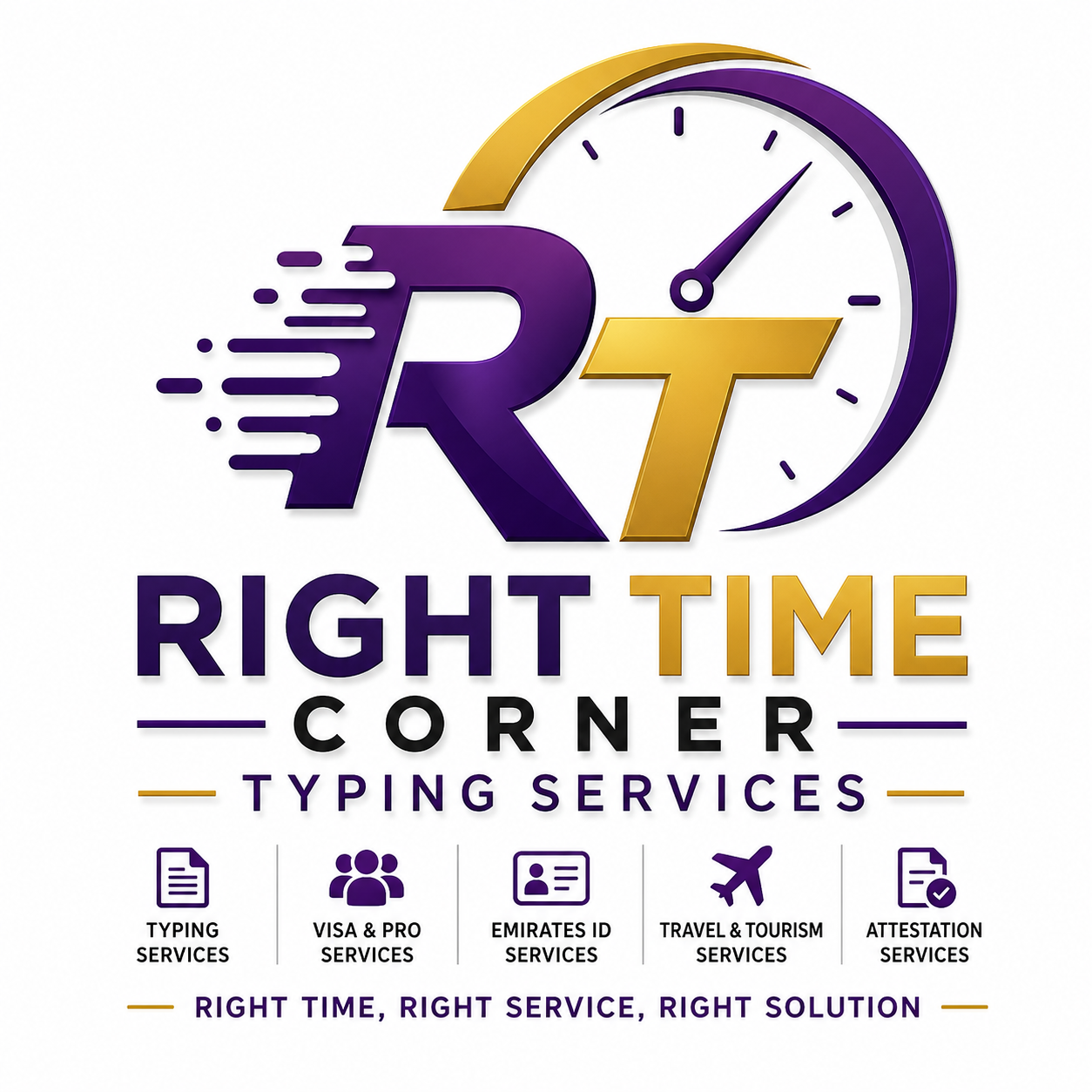 RIGHT TIME CORNER TYPING SERVICES